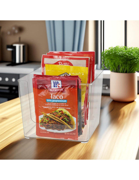 Contenedor Organizador de Snacks ZEXALOR Cubo Transparente 17.5 cm