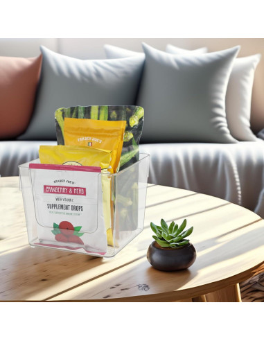 Contenedor Organizador de Snacks ZEXALOR Cubo Transparente 17.5 cm