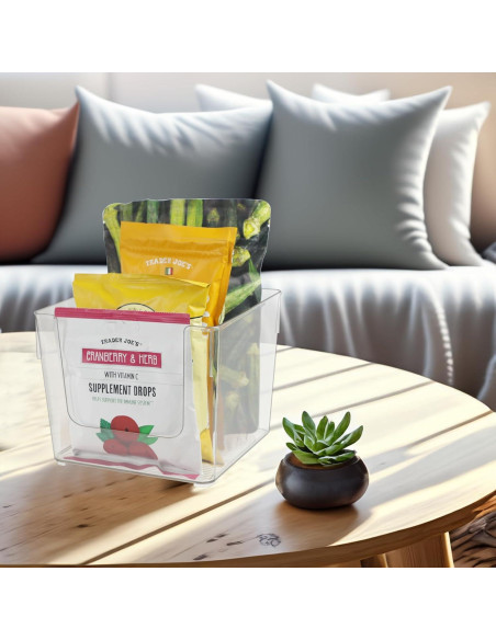 Contenedor Organizador de Snacks ZEXALOR Cubo Transparente 17.5 cm