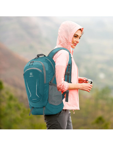 Mochila Plegable Impermeable 45L Verde Unisex para Senderismo