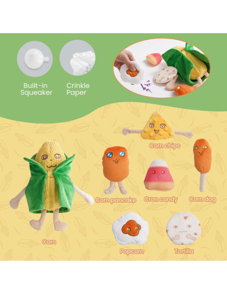 Juguetes de Perro Nocciola 7 en 1 de Maíz Crujiente