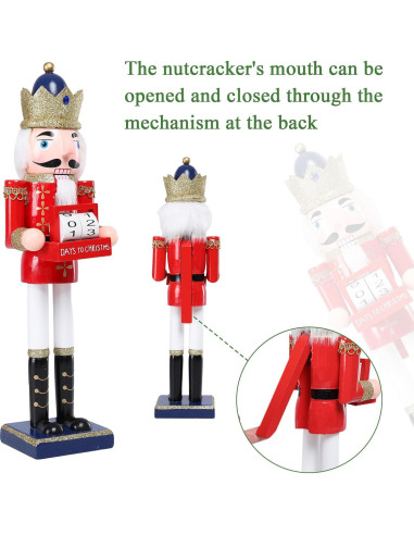 Cascanueces de Madera Vipush 35.56 cm - Adorno Navideño