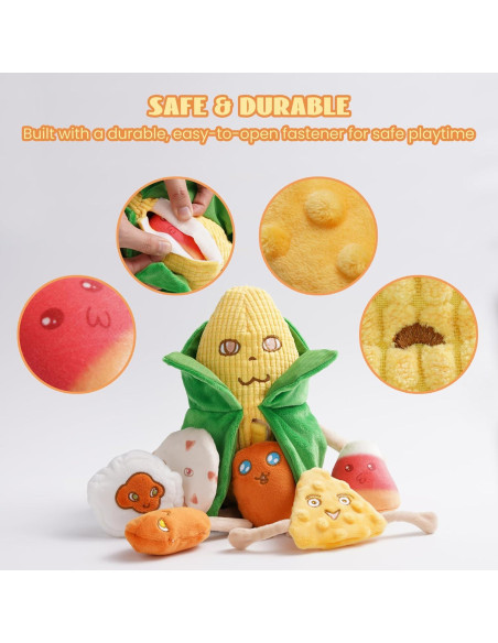 Juguetes de Perro Nocciola 7 en 1 de Maíz Crujiente