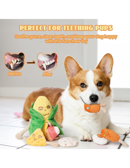 Juguetes de Perro Nocciola 7 en 1 de Maíz Crujiente