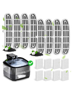 Filtros de Reemplazo FT999 Villabliss para Fuente de Agua Gatos - 8 Piezas