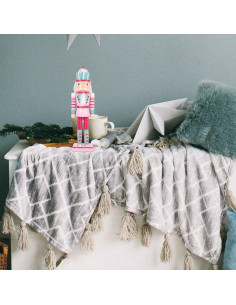 Figura de Cascanueces Rosa PASOLABE 35.5 cm Adorno Navideño 2