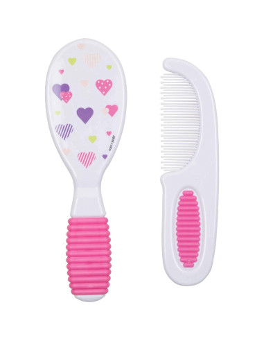 Juego de Cepillo y Peine Nuby para Bebé, Cerdas Suaves