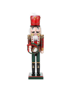 Figura Cascanueces de Madera PartyKindom 38cm Decoración Navideña