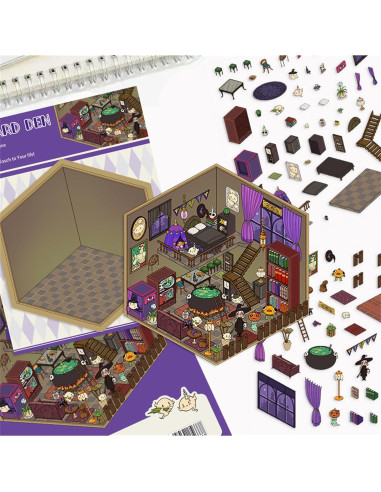 Stickers 3D DIY Kingmagnate - 4 Sets Multicolor para Decorar