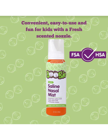Spray Nasal Salino Boogie para Bebés 87.5g - Alivio Alergias Spray Nasal Salino Boogie para Bebés 87.5g - Alivio Alergias
