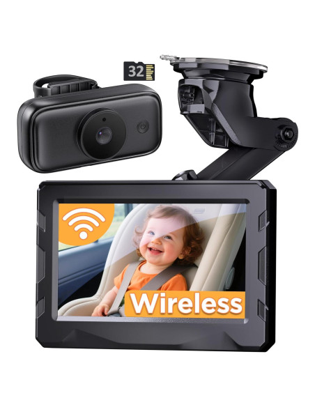 Cámara de Coche Inalámbrica NUOTUN 4.3" HD 1080p con Batería 40h