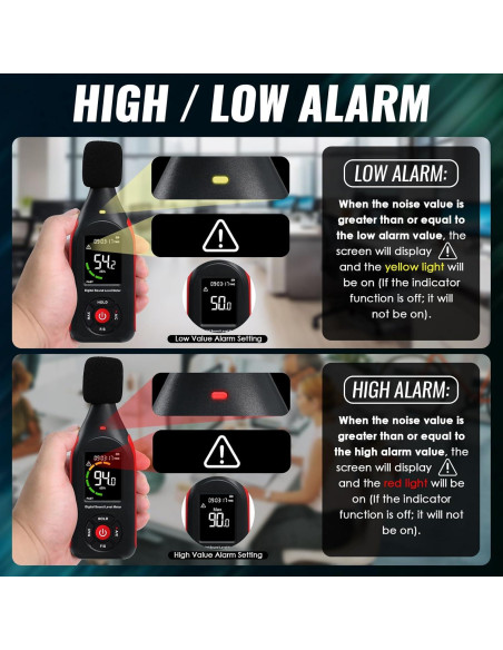 Medidor de Decibelios Tekcoplus TK442PLUS 30-130 dB con USB