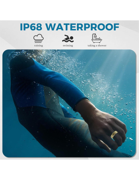 Anillo Inteligente Ring-001 Dorado Talla 8 Monitoreo Salud