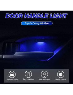 Luces LED interiores Powerty para Toyota Camry 2018-2024 Azul - 4 Piezas 2