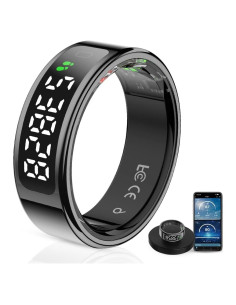Anillo Inteligente UouNeaCo R11 Negro - Monitoreo Salud 24/7