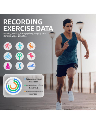 Anillo Inteligente UouNeaCo R11 Negro - Monitoreo Salud 24/7