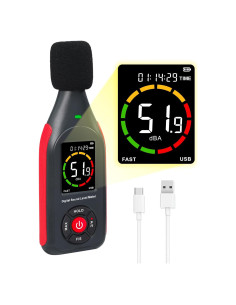 Medidor de Nivel de Sonido Digital Gain Express SLM-442 30-130 dB