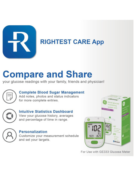 Glucómetro GE333 Bionime | Monitoreo Glucosa Bluetooth | Resultados 5 Segundos