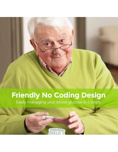 Kit de Monitor de Glucosa AUVON DS-W con 50 Tiras y Lancetas