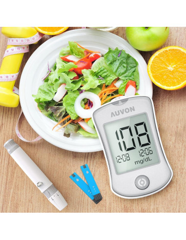 Kit de Monitor de Glucosa AUVON DS-W con 50 Tiras y Lancetas