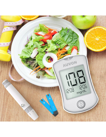 Kit de Monitor de Glucosa AUVON DS-W con 50 Tiras y Lancetas