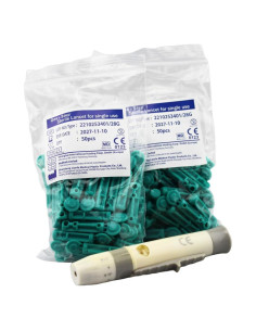 Dispositivo de Punción One Step con 100 Lancetas 28G