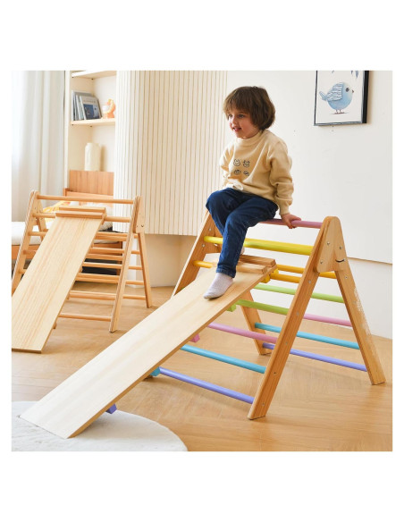 Escalera Triangular Plegable Avenlur Olive 3 en 1 para Niños
