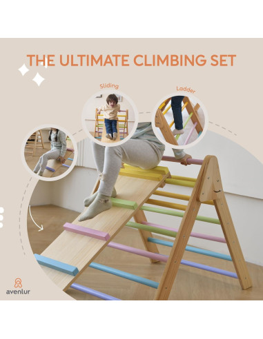 Escalera Triangular Plegable Avenlur Olive 3 en 1 para Niños