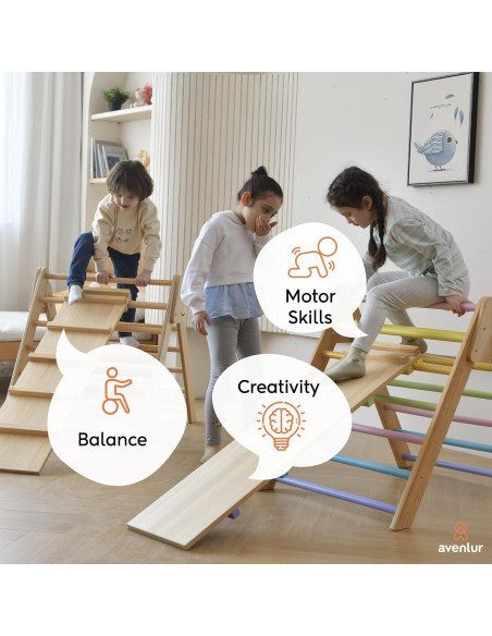 Escalera Triangular Plegable Avenlur Olive 3 en 1 para Niños