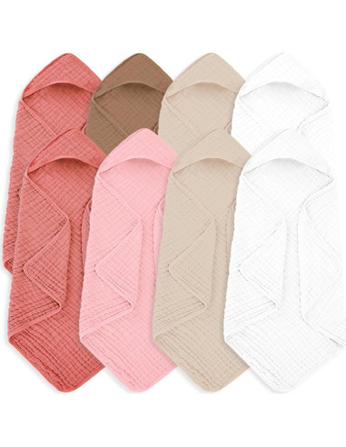 Toalla de baño para bebé MIGIOL 100% algodón muselina 81x81cm