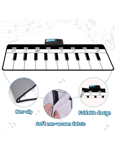 Alfombra Musical para Niños M SANMERSEN 110x36 cm 8 Sonidos