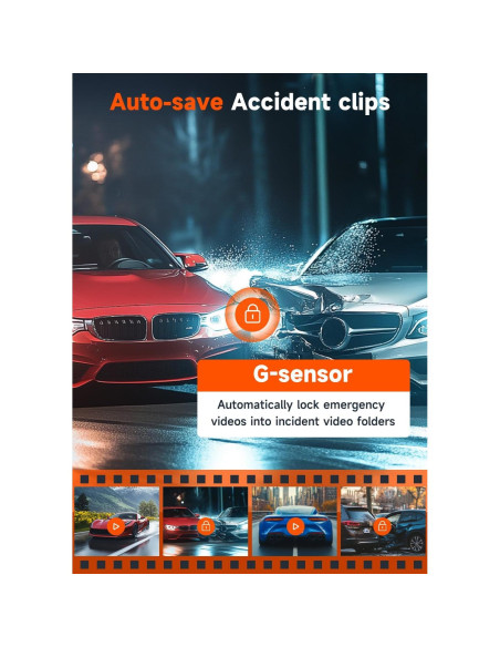 Cámara Dash 3 Canales 4K TUIFAC con WiFi y Visión Nocturna