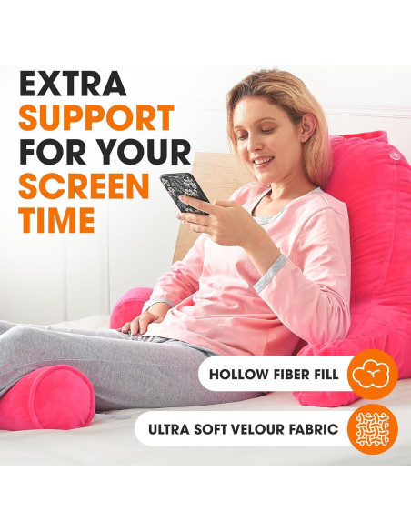 Almohada de Lectura Colección Cheer Rosa Fucsia Ergonomica