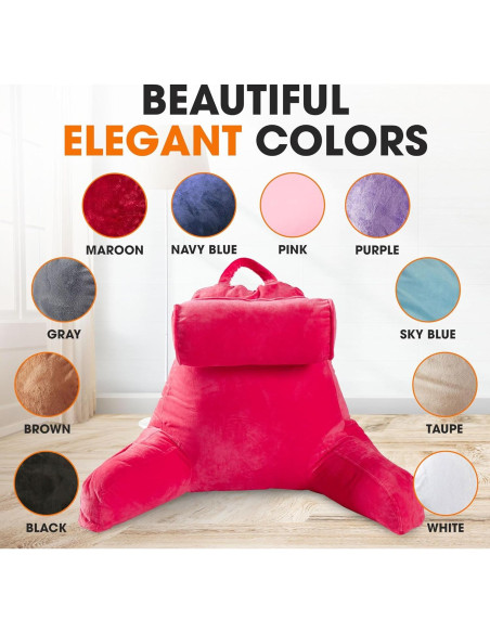 Almohada de Lectura Colección Cheer Rosa Fucsia Ergonomica