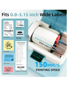 Impresora de Etiquetas ORGSTA T003 Bluetooth 3.15" Térmica 2