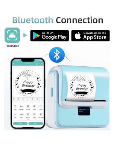 Impresora de Etiquetas ORGSTA T003 Bluetooth 3.15" Térmica