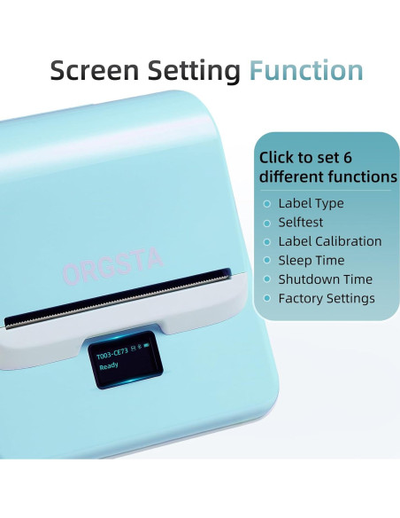 Impresora de Etiquetas ORGSTA T003 Bluetooth 3.15" Térmica