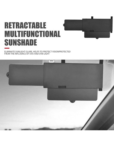 Extensor de Visera Solar Gunroil 30.99x14.99cm Antirreflejo Negro
