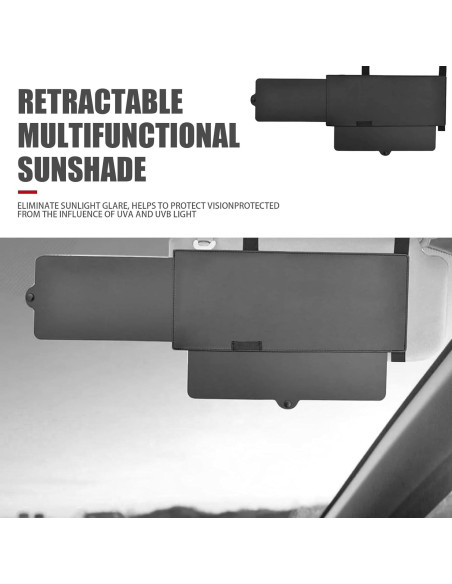 Extensor de Visera Solar Gunroil 30.99x14.99cm Antirreflejo Negro