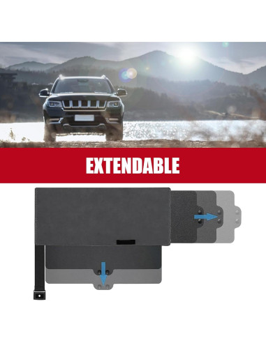 Extensor de Visera Solar Gunroil 30.99x14.99cm Antirreflejo Negro