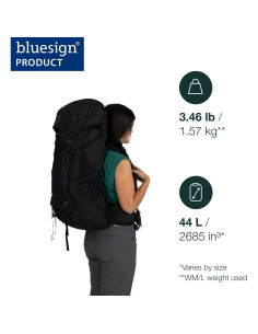 Mochila de Senderismo Osprey Tempest 44L Mujeres XS/S Negra 2
