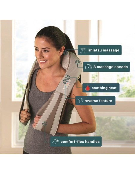 Masajeador Shiatsu HoMedics Thera-P con Calor y 4 Nodos
