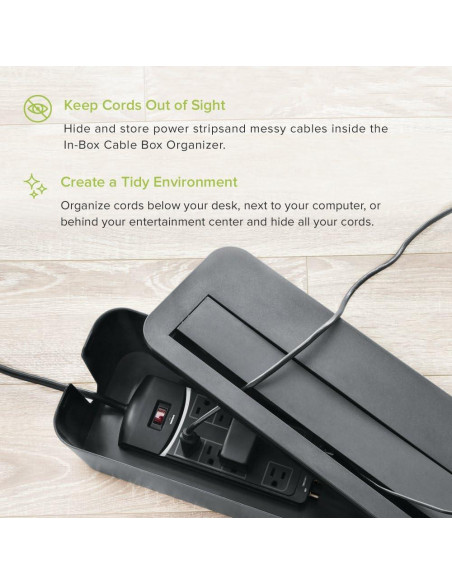 Caja Organizadora de Cables Extra Grande UT Wire XL Negra