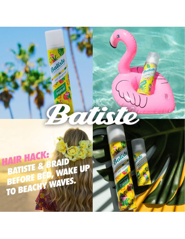 Champú Seco Batiste Tropical 198 ml - Paquete de 3