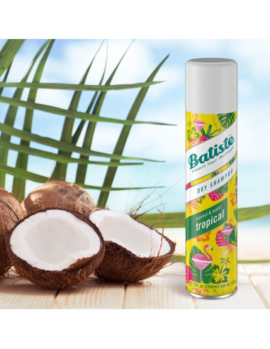 Champú Seco Batiste Tropical 198 ml - Paquete de 3