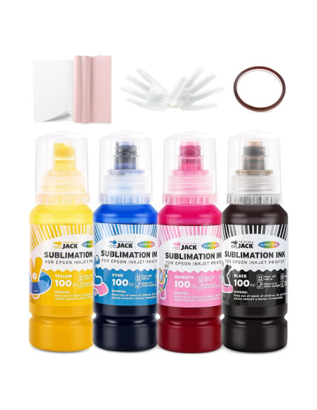 Kit de Tinta y Papel de Sublimación Printers Jack 150 Hojas 120G