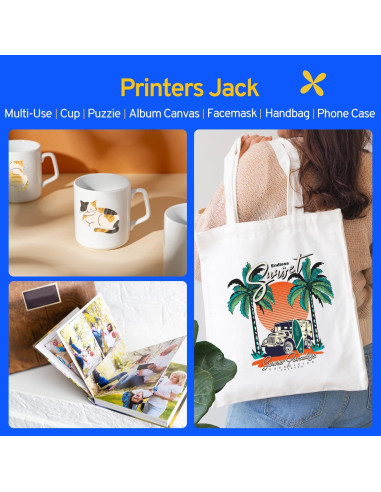 Kit de Tinta y Papel de Sublimación Printers Jack 150 Hojas 120G