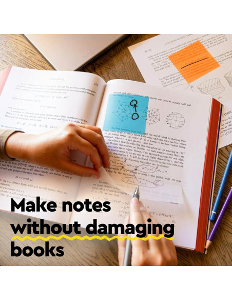 Notas Adhesivas Transparentes Post-it 7.6x7.6 cm 12 Bloc