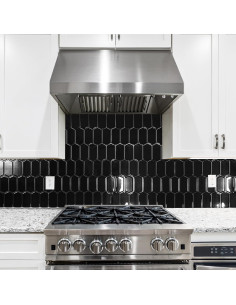 Azulejos de Vinilo Autoadhesivos Art3d 10 Piezas 30.48x30.48cm Negro 2