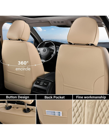 Cubiertas de Asiento Delantero Coverado Beige Impermeables